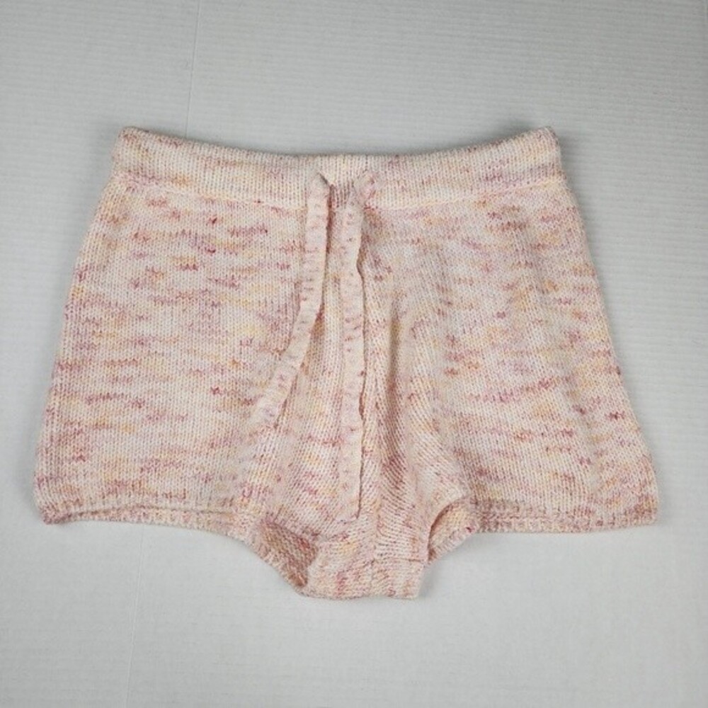 NWOT Sundown By Splendid Knit Shorts Cotton Blend Cream Pink Loungewear Size M - Picture 4 of 12